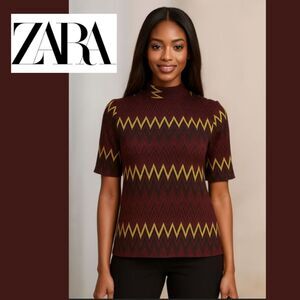 Zara Trafaluc Fall Winter Collection Chevron Blouse